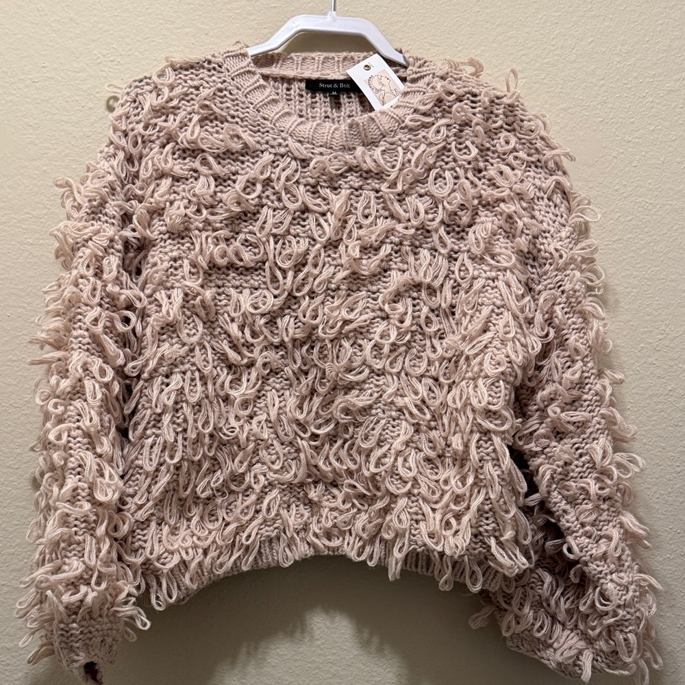 #226. Strut & Bolt Textured Beige Sweater